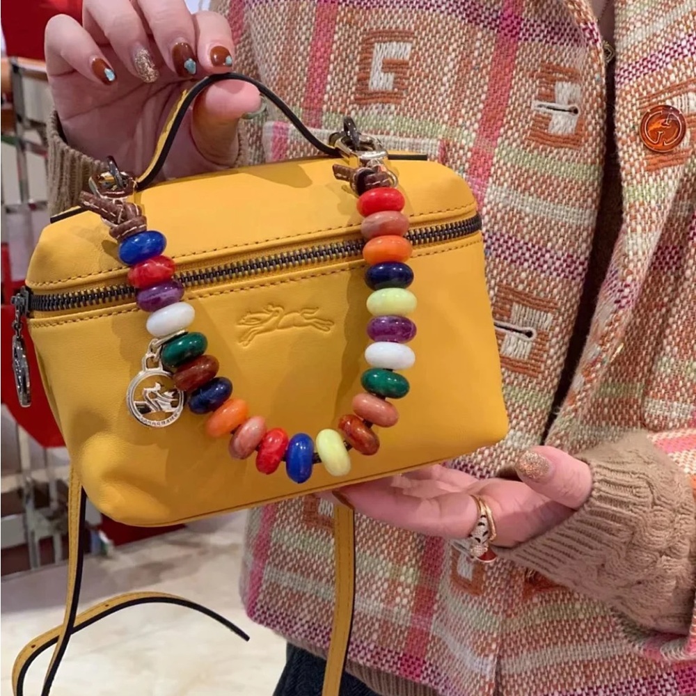 Longchamp Multicolor Beaded bag charm/holder. - Picture 3 of 4